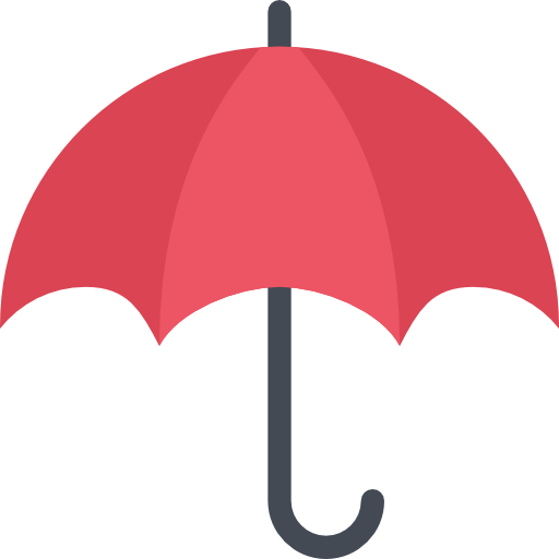 paraplu Coloring Flat icoon