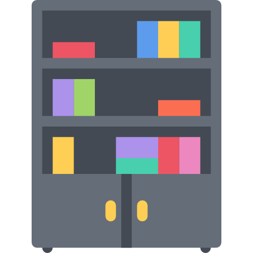 librero Coloring Flat icono
