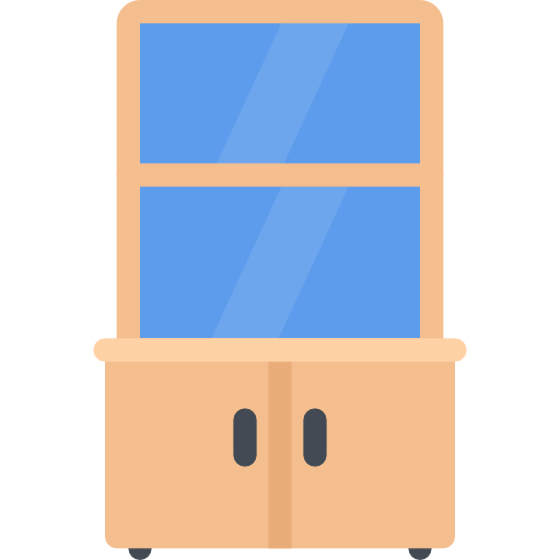 Cupboard Coloring Flat icon