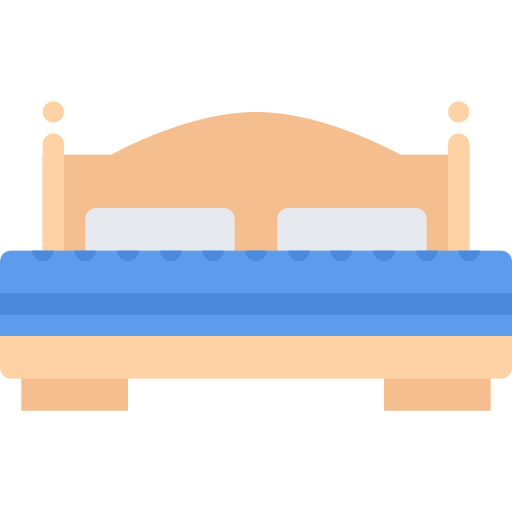 podwójne łóżko Coloring Flat ikona