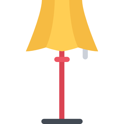 lámpara Coloring Flat icono