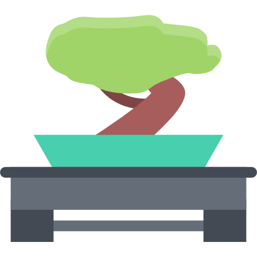 bonsai Coloring Flat icono