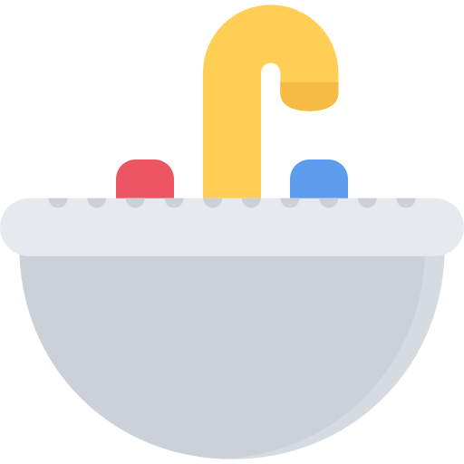 lavabo Coloring Flat icono