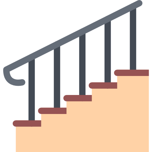 Лестница Coloring Flat иконка