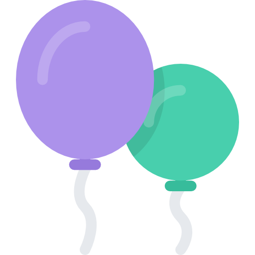 balões Coloring Flat Ícone