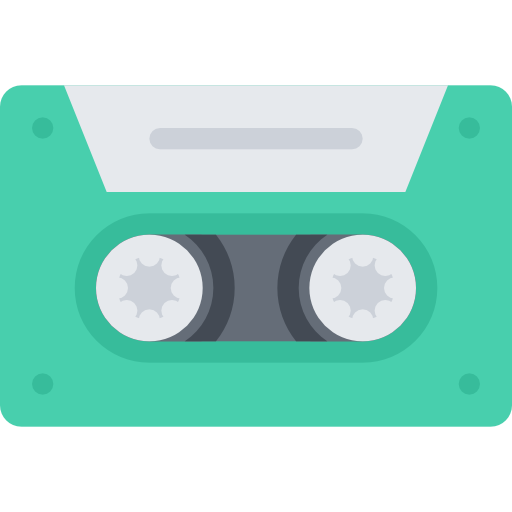 cassette Coloring Flat Icône