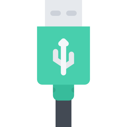 Usb cable Coloring Flat icon
