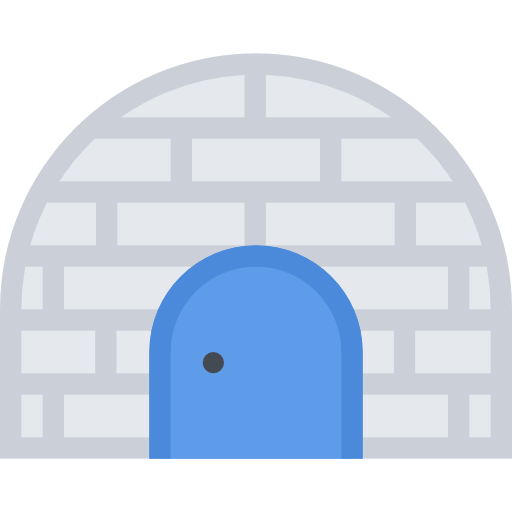 iglú Coloring Flat icono