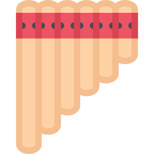 flauta Coloring Flat icono