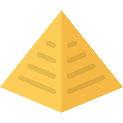 pyramide Coloring Flat icon