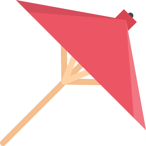 parasol słoneczny Coloring Flat ikona