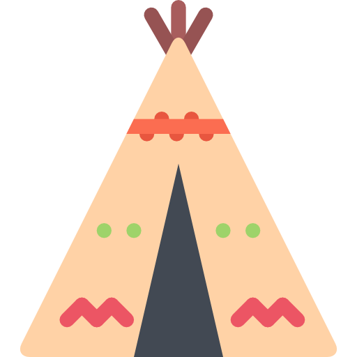 wigwam Coloring Flat icon