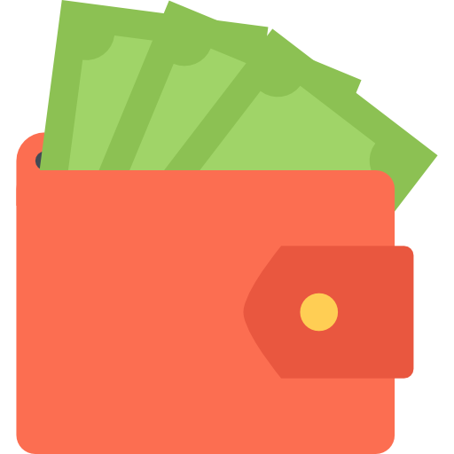 brieftasche Coloring Flat icon