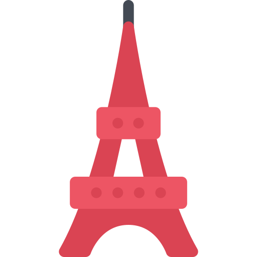 Eiffel tower Coloring Flat icon
