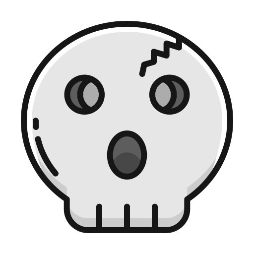 Skull outline Generic Outline Color icon