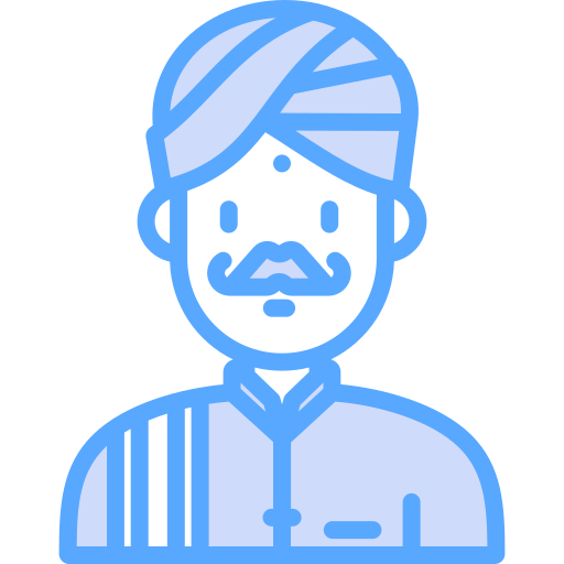 Indian man Generic Blue icon