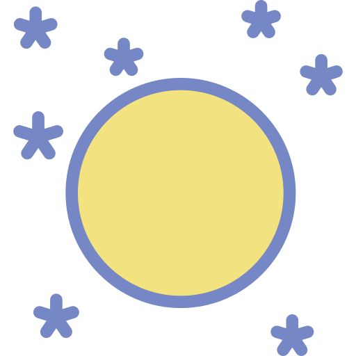 luna llena Generic Outline Color icono