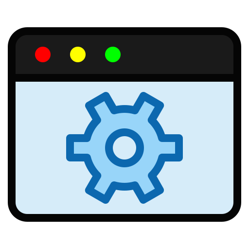 Web settings Generic Outline Color icon
