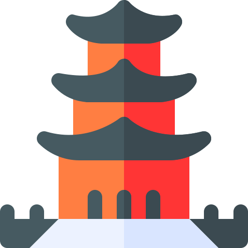 Pagoda Basic Rounded Flat icon