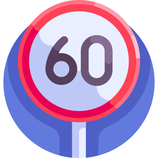 Speed limit Detailed Flat Circular Flat icon