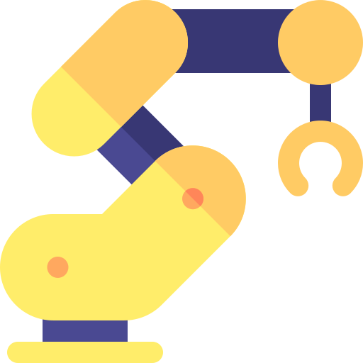 Robotic arm Basic Rounded Flat icon