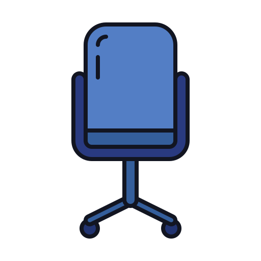 silla de oficina Generic Outline Color icono