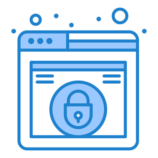 Web security Generic Blue icon