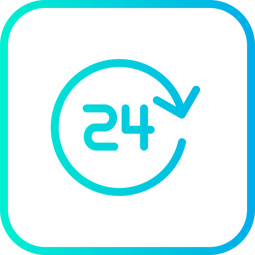 24 hours Generic Gradient icon