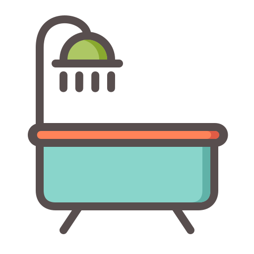 Bath Generic Outline Color icon