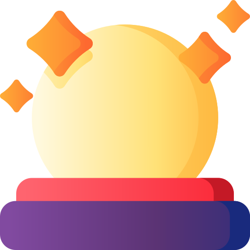 bola de cristal 3D Basic Gradient icono