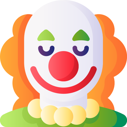 clown 3D Basic Gradient icona