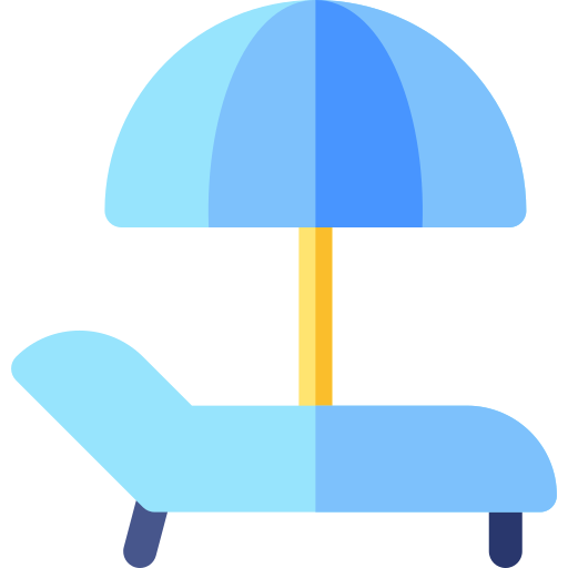 ligstoel Basic Rounded Flat icoon