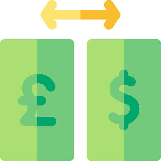 wymiana walut Basic Rounded Flat ikona