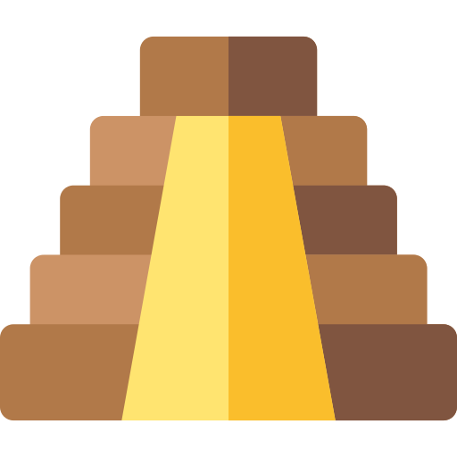 pirámide maya Basic Rounded Flat icono
