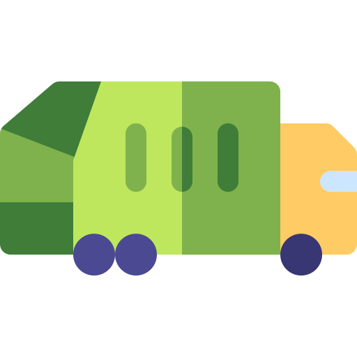 Garbage car Basic Rounded Flat icon