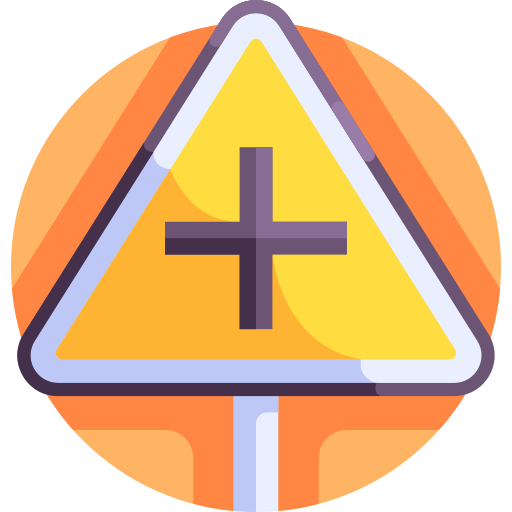cruce de caminos Detailed Flat Circular Flat icono