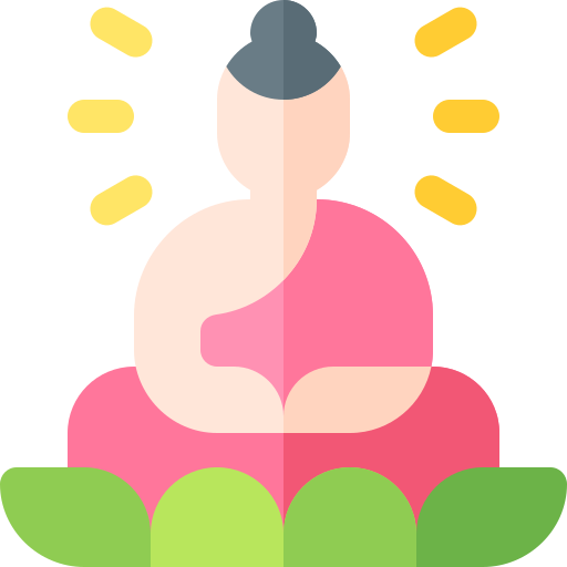 Buddha Basic Rounded Flat icon
