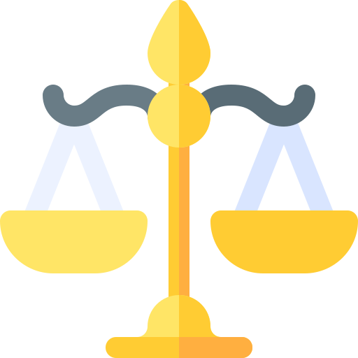 scala della giustizia Basic Rounded Flat icona