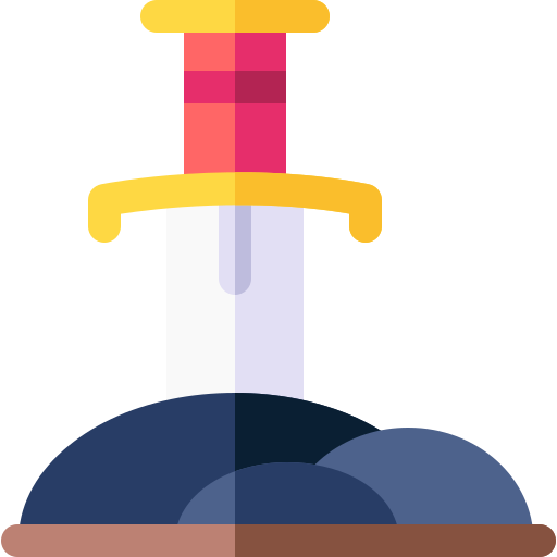 zwaard Basic Rounded Flat icoon