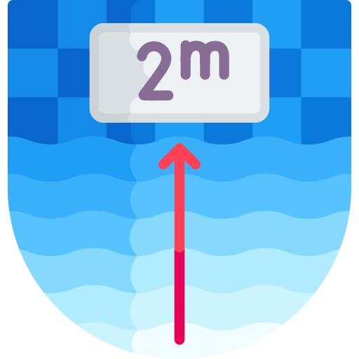 profondità della piscina Detailed Flat Circular Flat icona