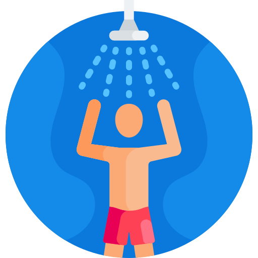 prysznic przed Detailed Flat Circular Flat ikona