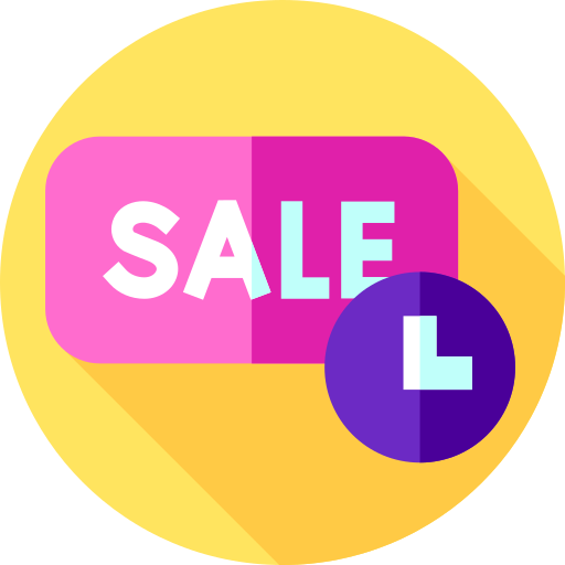 verkoop Flat Circular Flat icoon