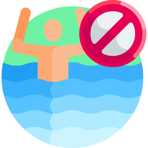 Dont swim alone Detailed Flat Circular Flat icon