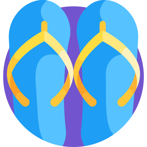 flip flops Detailed Flat Circular Flat icon
