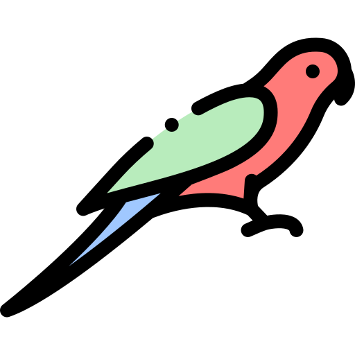 Parrots Detailed Rounded Lineal color icon