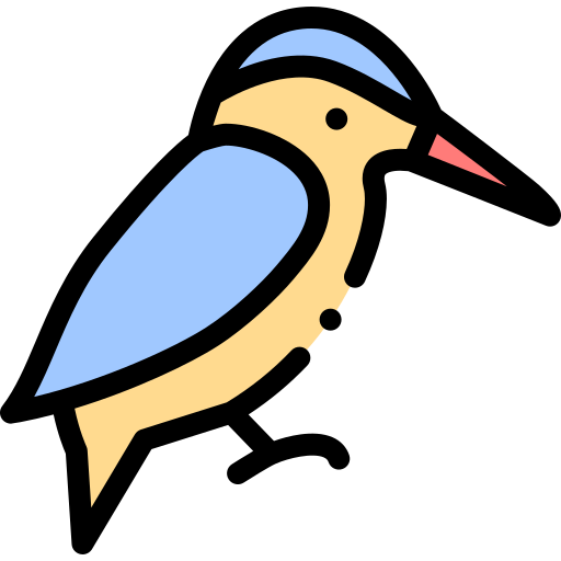 Kingfisher Detailed Rounded Lineal color icon