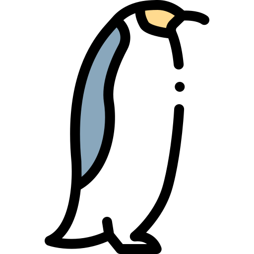 pinguin Detailed Rounded Lineal color icon