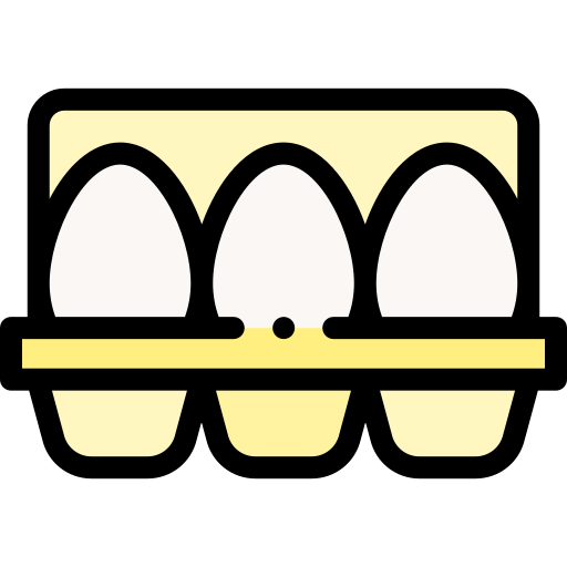 Коробка для яиц Detailed Rounded Lineal color иконка