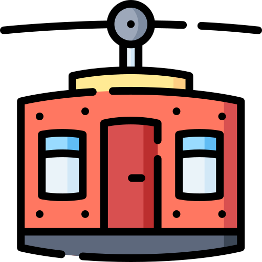 Cable car cabin Special Lineal color icon