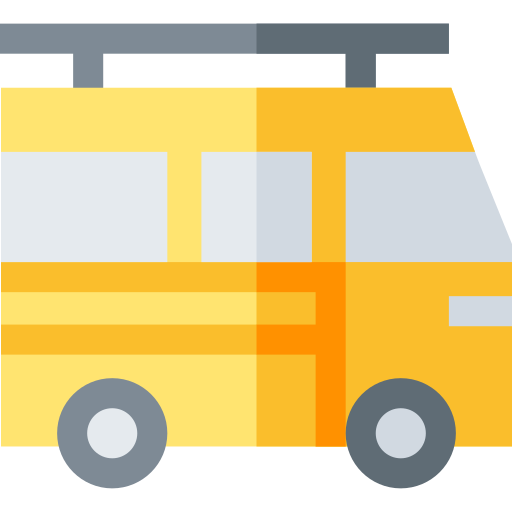 bestelwagen Basic Straight Flat icoon